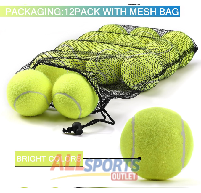 12-Pack Advanced Tennis Balls for Training and Pet Play at All Sports Outlet