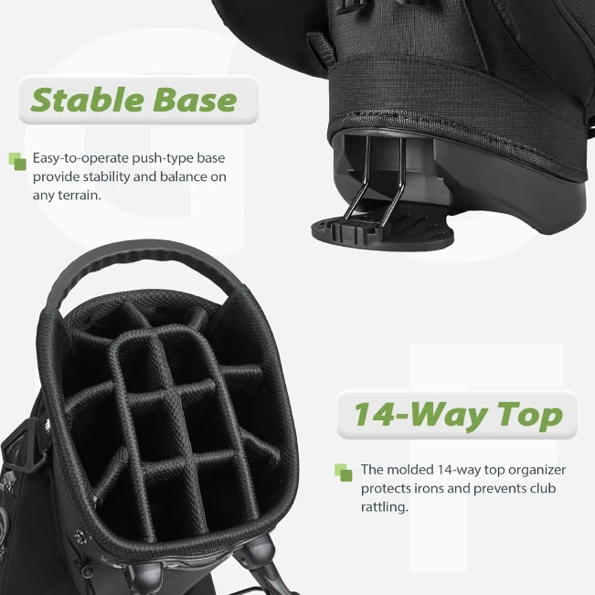 4-Way Golf Stand Bag Lightweight and Durable Design for Men and Women