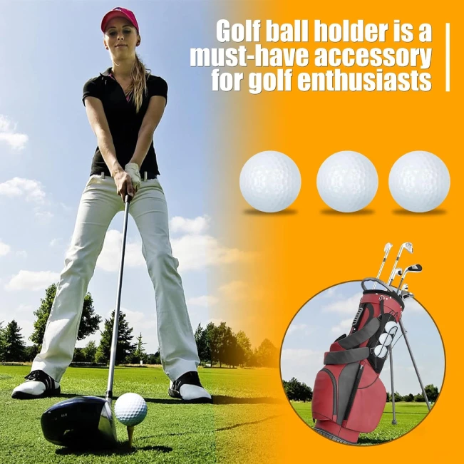 "2 Pcs Golf Ball Holder Easy to Attach to Bag or Cart All Sports Outlet"