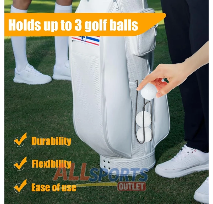 "2 Pcs Golf Ball Holder for Bag All Sports Outlet easy attachment durable"