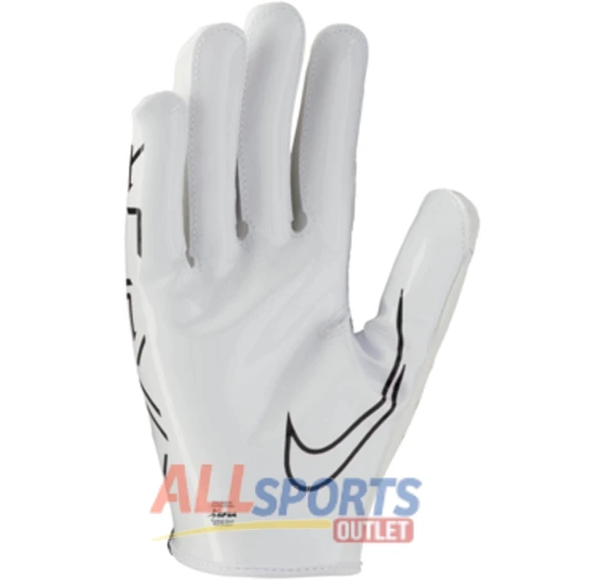 Nike Youth Vapor Jet 7.0 Football Gloves White Black All Sports Outlet