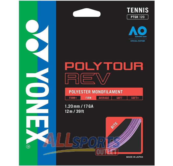 YONEX POLYTOUR REV Purple Tennis String All Sports Outlet