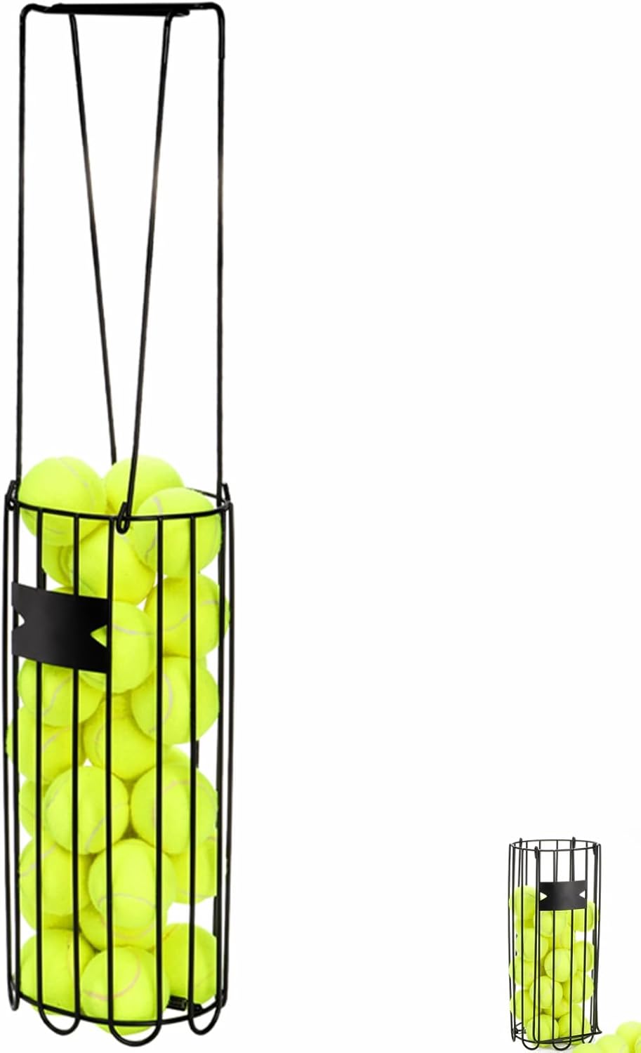 Tennis Ball Retriever Basket Tebery Portable Hopper All Sports Outlet