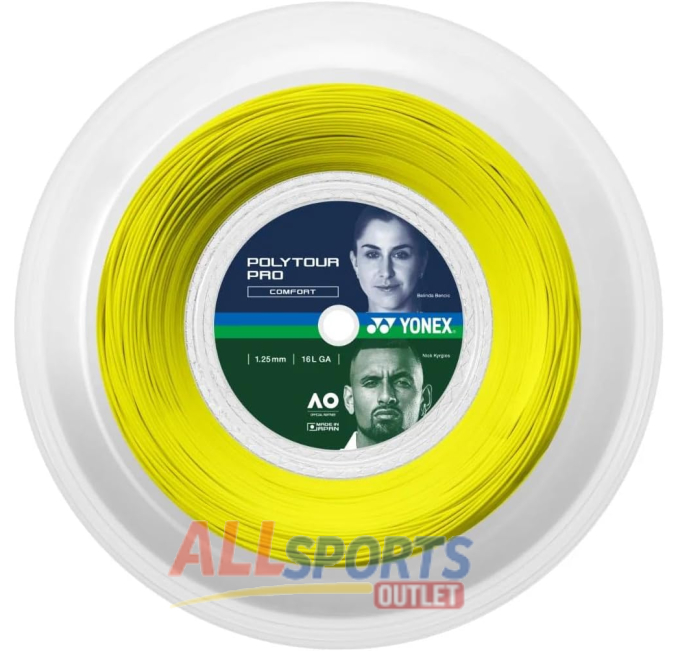 YONEX Poly Tour Pro 200m Yellow 1.30mm All Sports Outlet