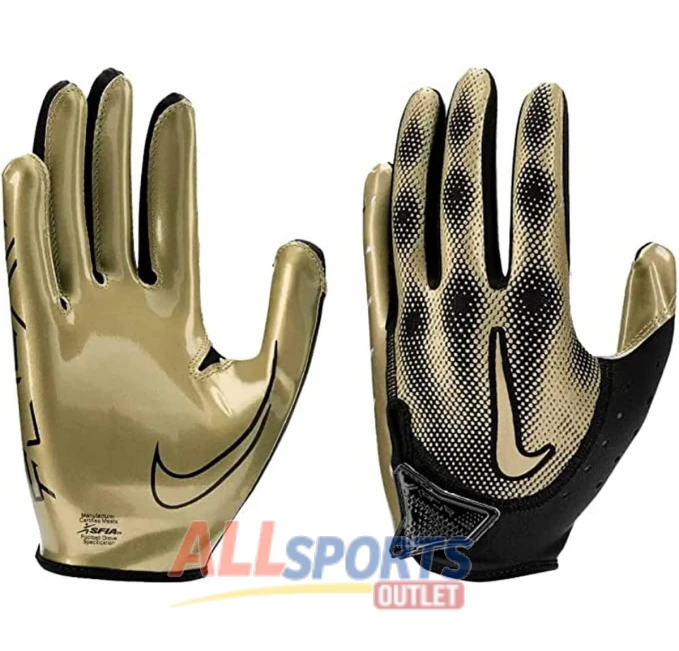 Nike Vapor Jet 7 Football Gloves All Sports Outlet Black Gold 2XL