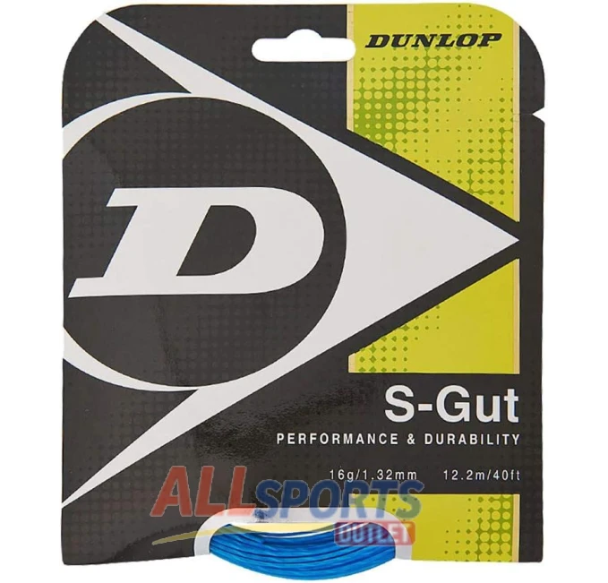 Dunlop S-Gut 16G Tennis String Blue All Sports Outlet