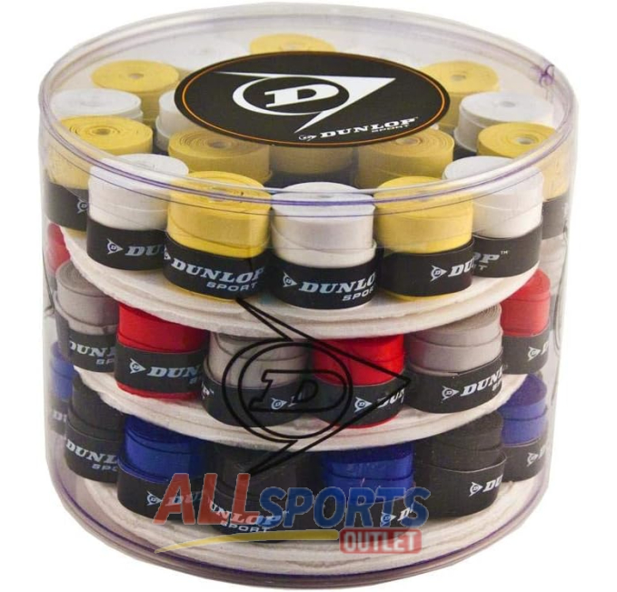 Dunlop Gecko Tac Tennis Overgrip 60 Grip Tub Assorted Colors All Sports Outlet