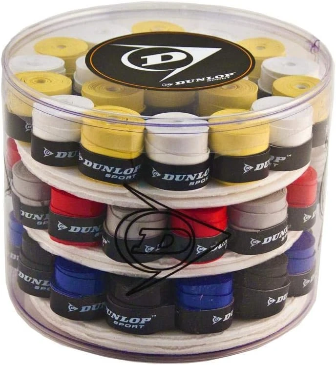 Dunlop Gecko Tac Tennis Overgrip 60 Grip Tub Assorted Colors All Sports Outlet