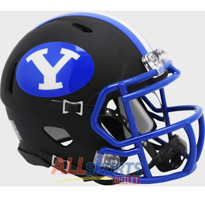 Riddell NCAA Brigham Young Cougars Matte Black Mini Helmet All Sports Outlet