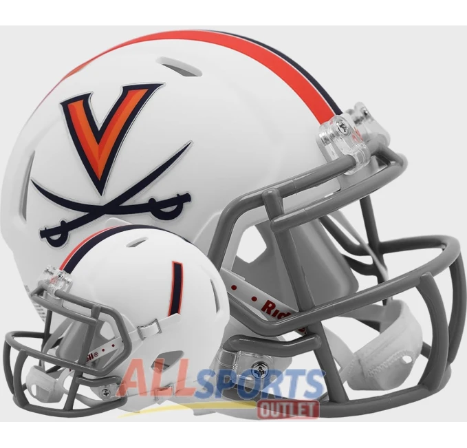 Virginia Cavaliers Matte White Revolution Mini Helmet All Sports Outlet
