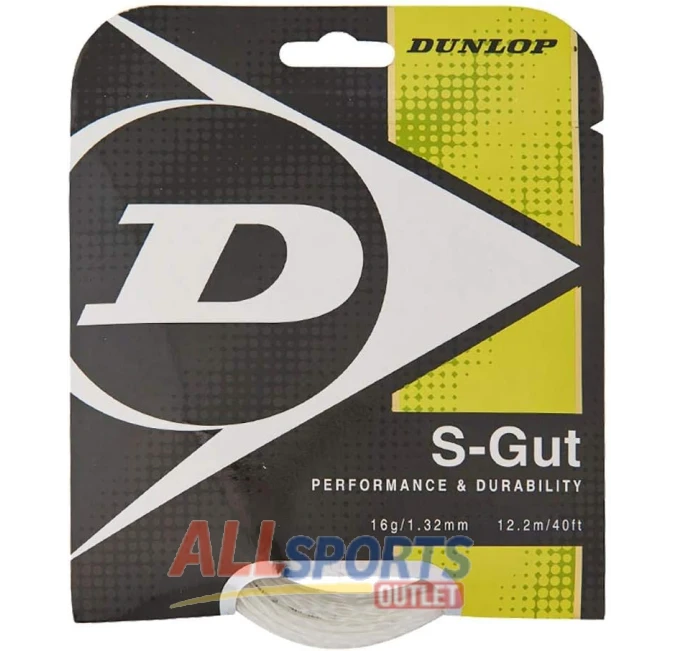 Dunlop Sports S Gut White 16G Tennis String Set All Sports Outlet