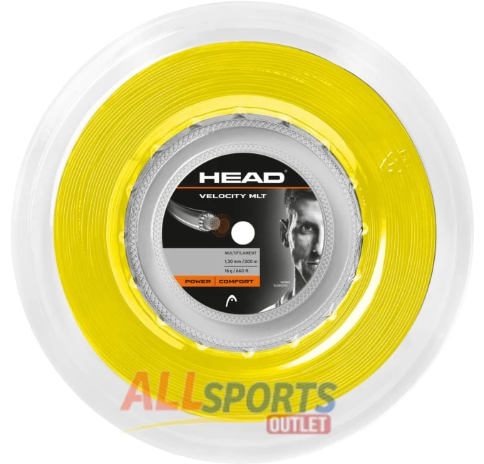 HEAD Velocity MLT Roll Yellow Tennis String 16 All Sports Outlet