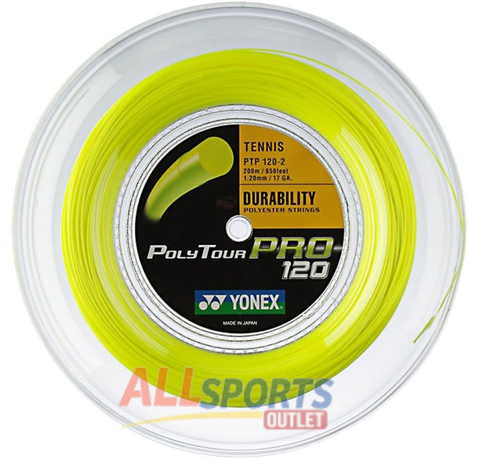 YONEX Poly Tour Pro String Reel Yellow 1.2mm All Sports Outlet