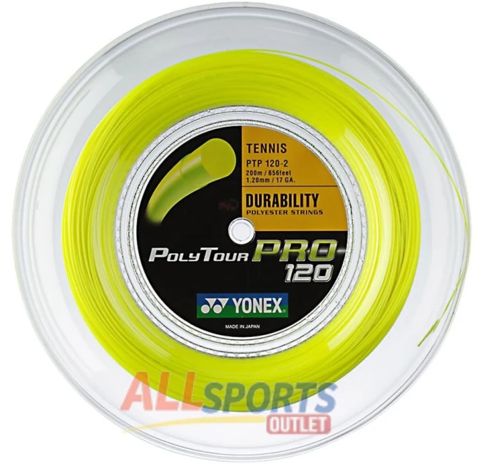 YONEX Poly Tour Pro String Reel Yellow 1.2mm All Sports Outlet