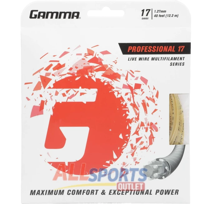 GAMMA 17 Gauge Live Wire Professional Tennis String All Sports Outlet