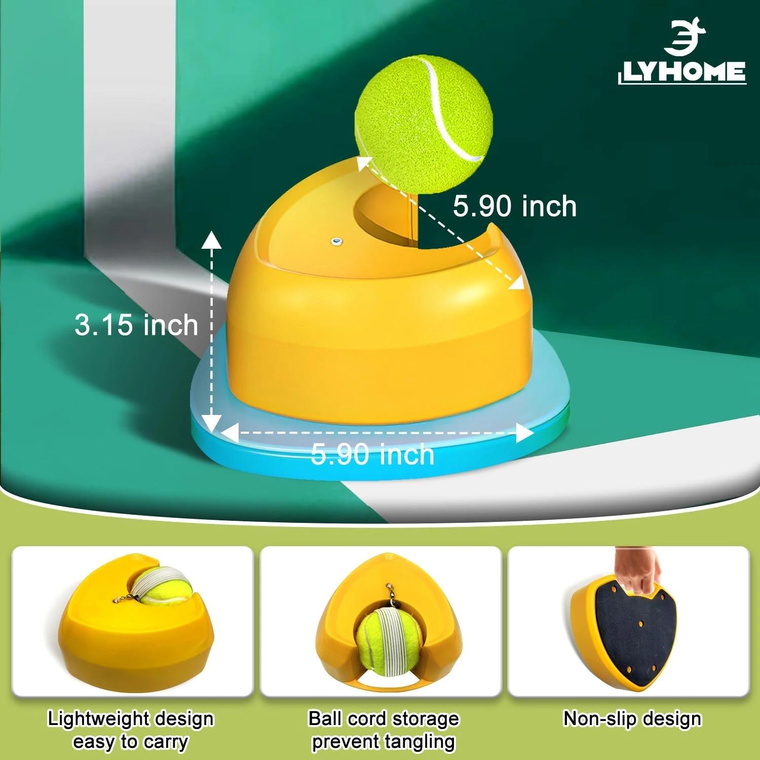 LYHOME Tennis Training Rebound Ball All Sports Outlet for Practice - Image 2