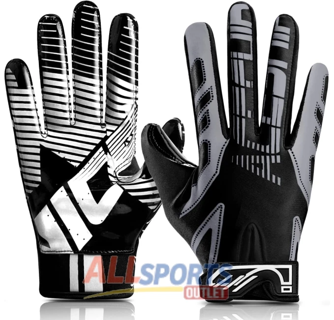 RID CHEN Football Receiver Gloves Skin Tight for Adults All Sports Outlet