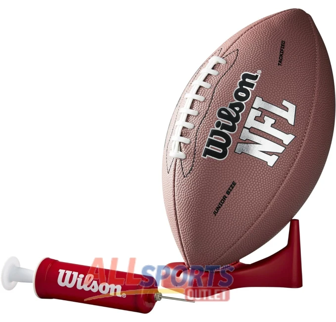 Wilson NFL MVP Football Set All Sports Outlet Junior Size Brown