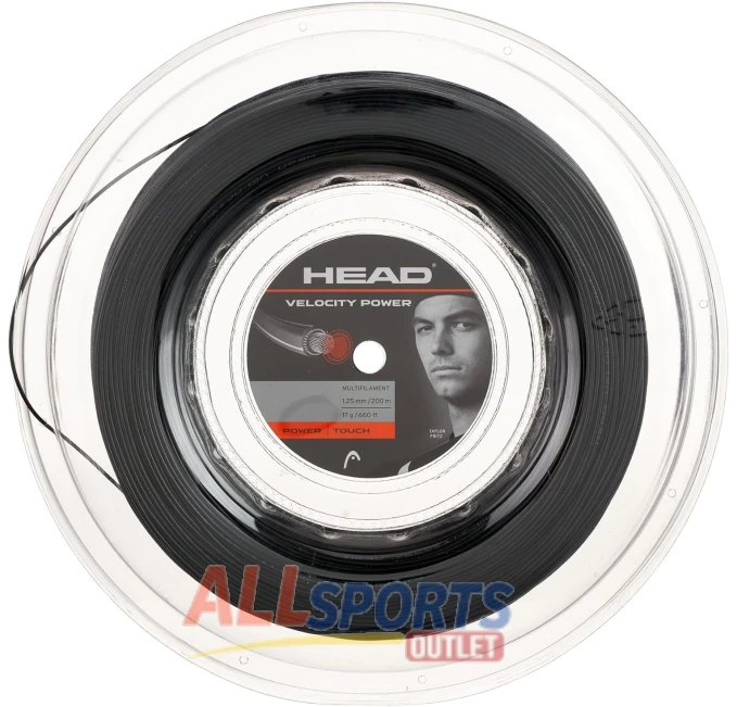 Head Velocity MLT Power 17/1.25 Tennis String Reel All Sports Outlet