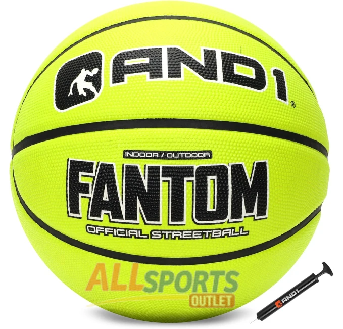 AND1 Fantom Rubber Basketball Size 7 All Sports Outlet