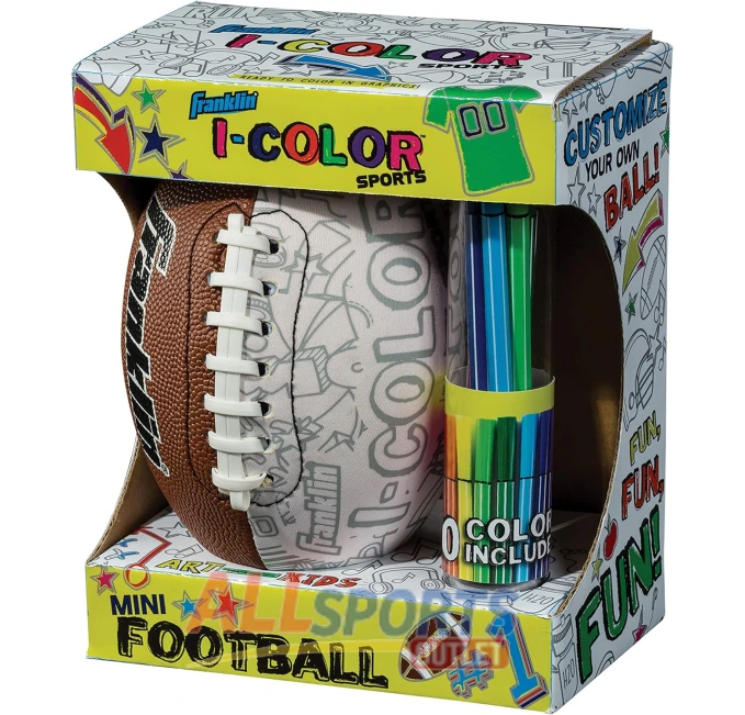 Franklin Sports iColor Mini Football with Markers All Sports Outlet