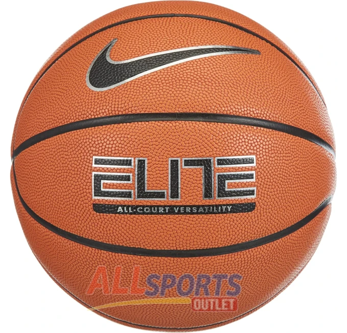 Nike Elite All Court Basketball Amber Metallic Silver Black All Sports Outlet
