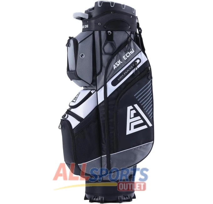 ASK ECHO Golf Cart Bag with 14 Way Divider for Organized Club Storage and Easy Access