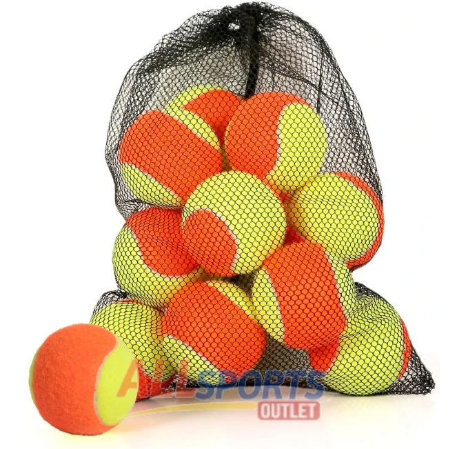 Low Compression Tennis Balls for Kids Training in Mesh Bag 12 to 40 Pack