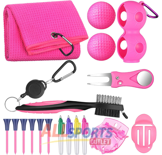All Sports Outlet 18 Pcs Pink Golf Accessories Kit for Women
