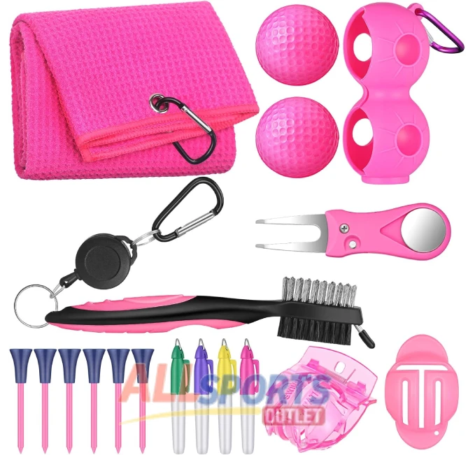 All Sports Outlet 18 Pcs Pink Golf Accessories Kit for Women