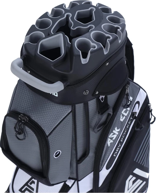 ASK ECHO Golf Cart Bag with 14 Way Divider System for Organized Club Storage