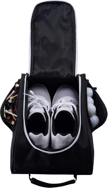 Keep your golf shoes and accessories organized with the Athletico Golf Shoe Bag. Featuring zippered storage and ventilation, this bag provides perfect storage for your golf shoes, socks, tees, and more.
Athletico Golf Shoe Bag Zippered Storage with Ventilation for Organized Golf Gear at All Sports Outlet