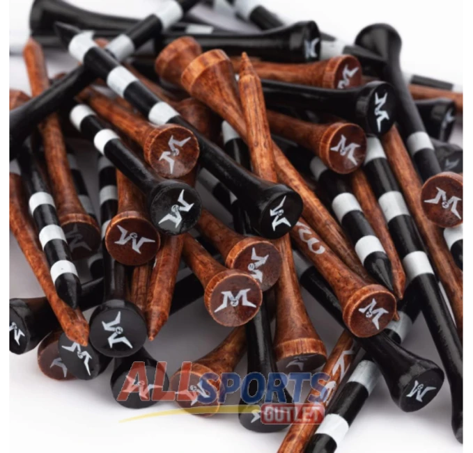 Bamboo golf tees designed to reduce friction and side spin for more accurate shots and better distance.