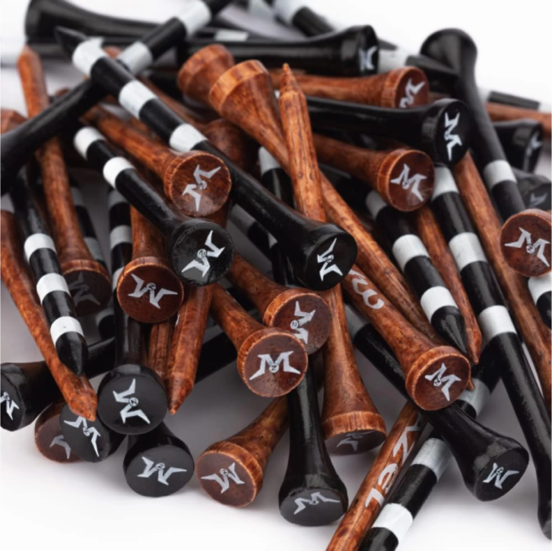 Bamboo golf tees from All Sports Outlet, designed for reduced friction and optimal accuracy, available in two sizes. Bamboo golf tees designed to reduce friction and side spin for more accurate shots and better distance.