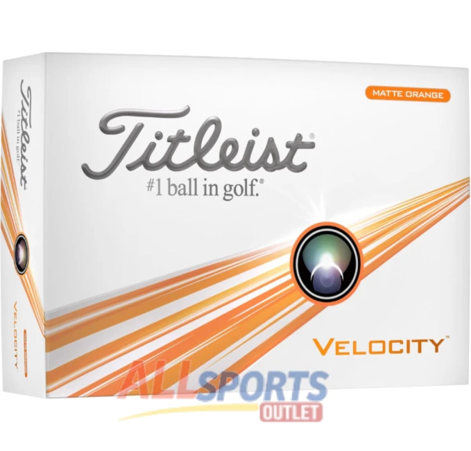 Titleist Velocity Golf Balls in Matte Orange for Maximum Distance and High Ball Flight