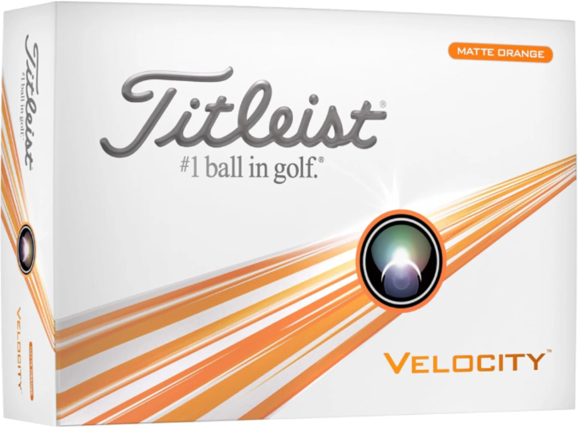 Titleist Velocity Golf Balls in Matte Orange for Maximum Distance and High Ball Flight
