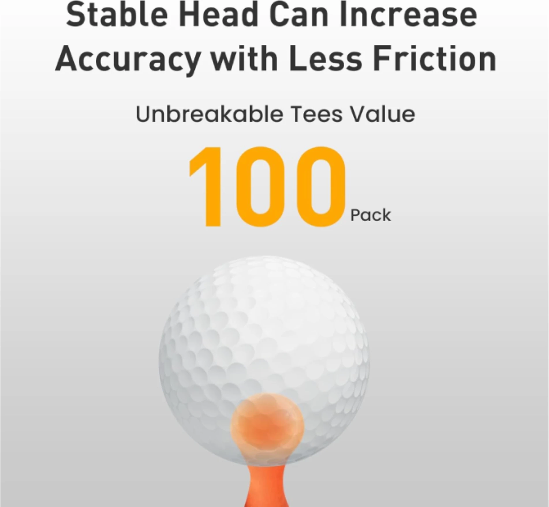All Sports Outlet Colorful Plastic Golf Tees for Practice 100 Count Durable and Easy to Spot for Consistent Shots