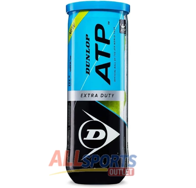 DUNLOP ATP Super Premium Extra Duty Tennis Balls for Hard Courts