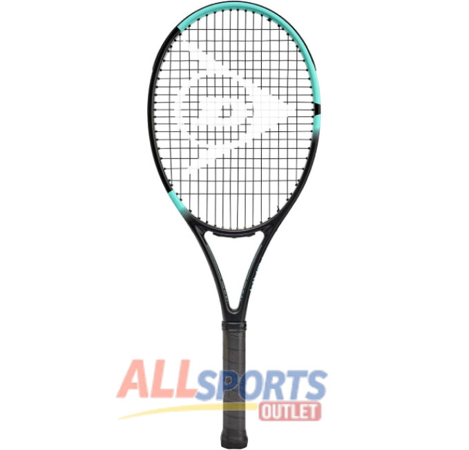 Dunlop Sports Team 260 Pre-Strung Tennis Racket 3/8 Grip Black Blue for Beginner and Intermediate Players