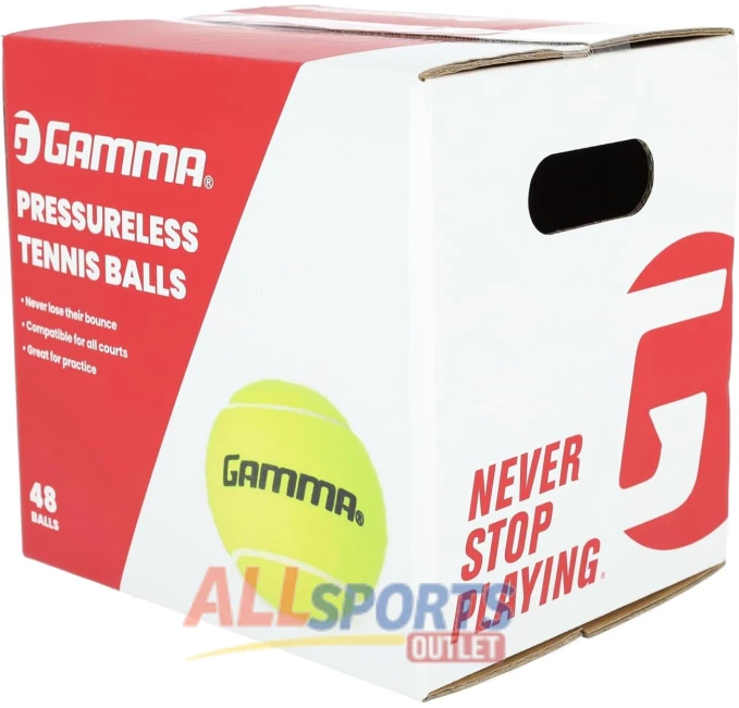 GAMMA Pressureless Tennis Balls Bulk Pack for Practice Training with High Durability