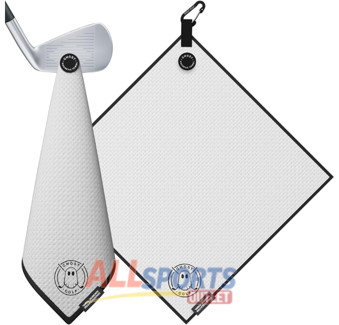 Ghost Golf Magnetic Towel Ultra-Absorbent Microfiber for Golf Carts and Clubs