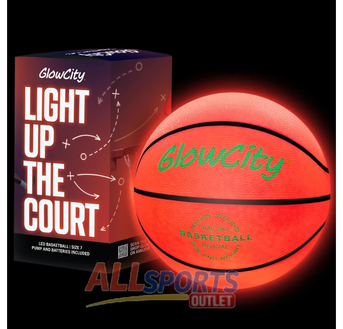 GlowCity Glow in The Dark LED Basketball for Kids and Teens