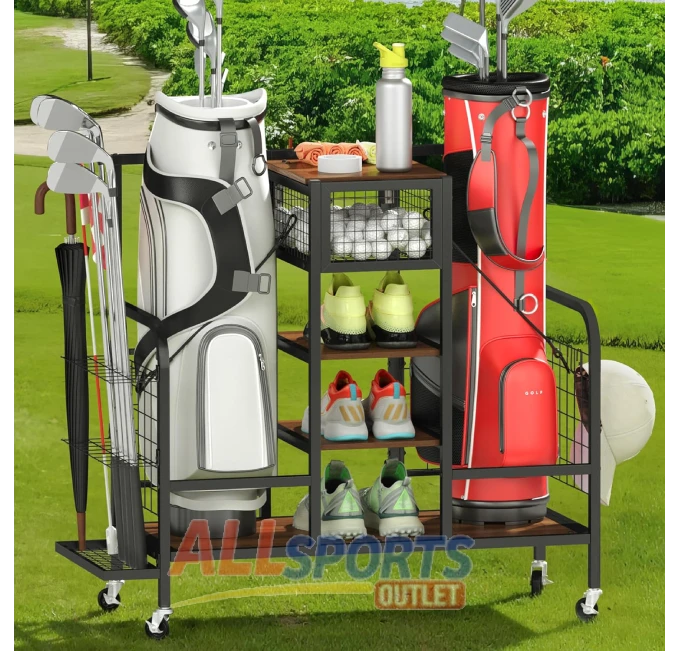 Golf Bag Organizer for Garage with Wheels at All Sports Outlet