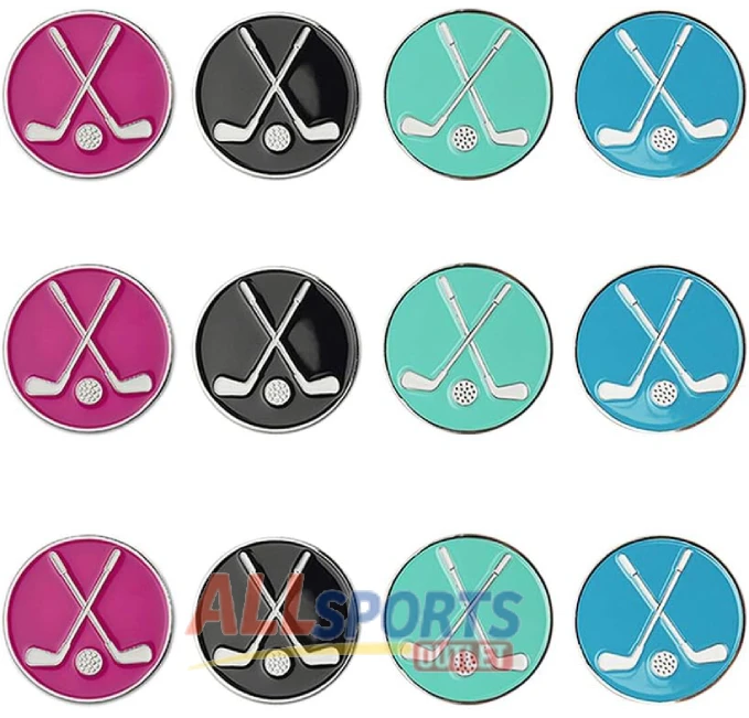 Golf Ball Markers Assorted Value Pack with Cap Clips and Divot Tool for Golfers