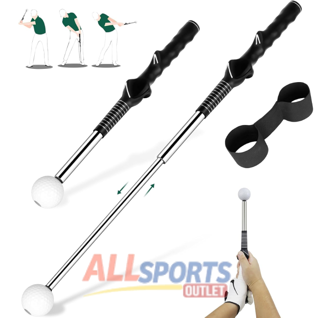 Golf Grip Swing Training Aid for Indoor Practice Flexible Telescopic Stick