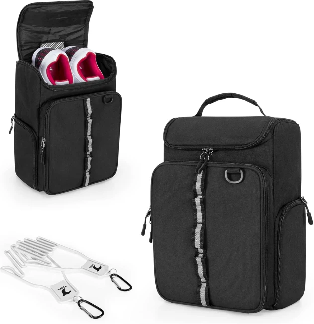 Golf shoe bag for US Mens 14 shoes with accessory pockets for tees, gloves, and balls All Sports Outlet