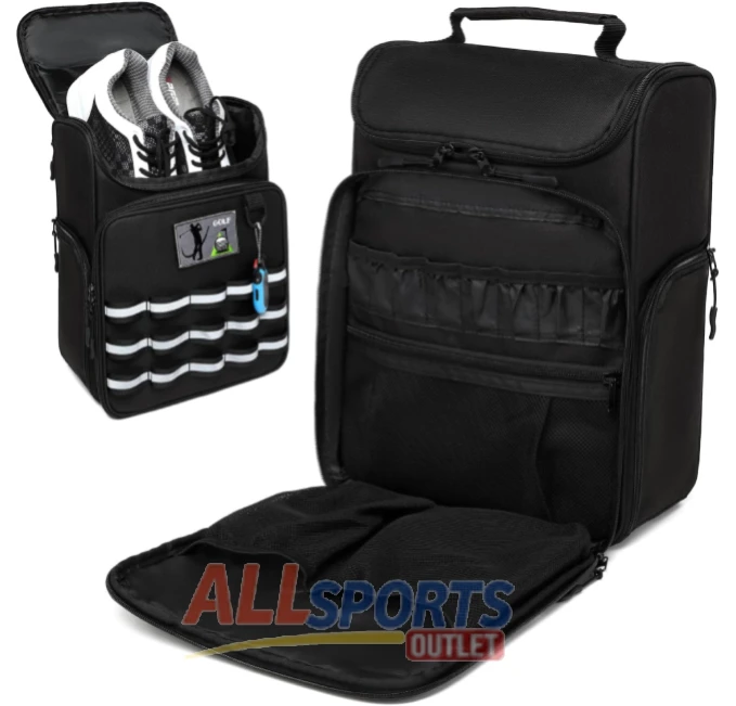 Golf Shoe Bag with Ventilation and Multiple Pockets for Travel