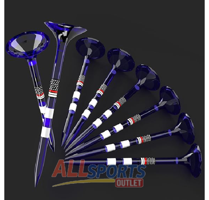 American flag-inspired purple plastic golf tees 3 1 4 inches durable acrylic design 50 pieces