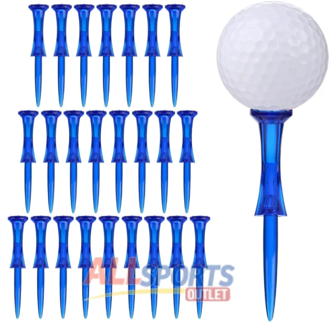 All Sports Outlet Golf Tees 3-1/4’’ 50 Count Durable Plastic Unbreakable Tees for Consistent Performance