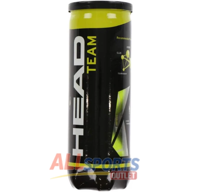 HEAD Team 3 Tin Yellow Tennis Balls Pack for Adult Players